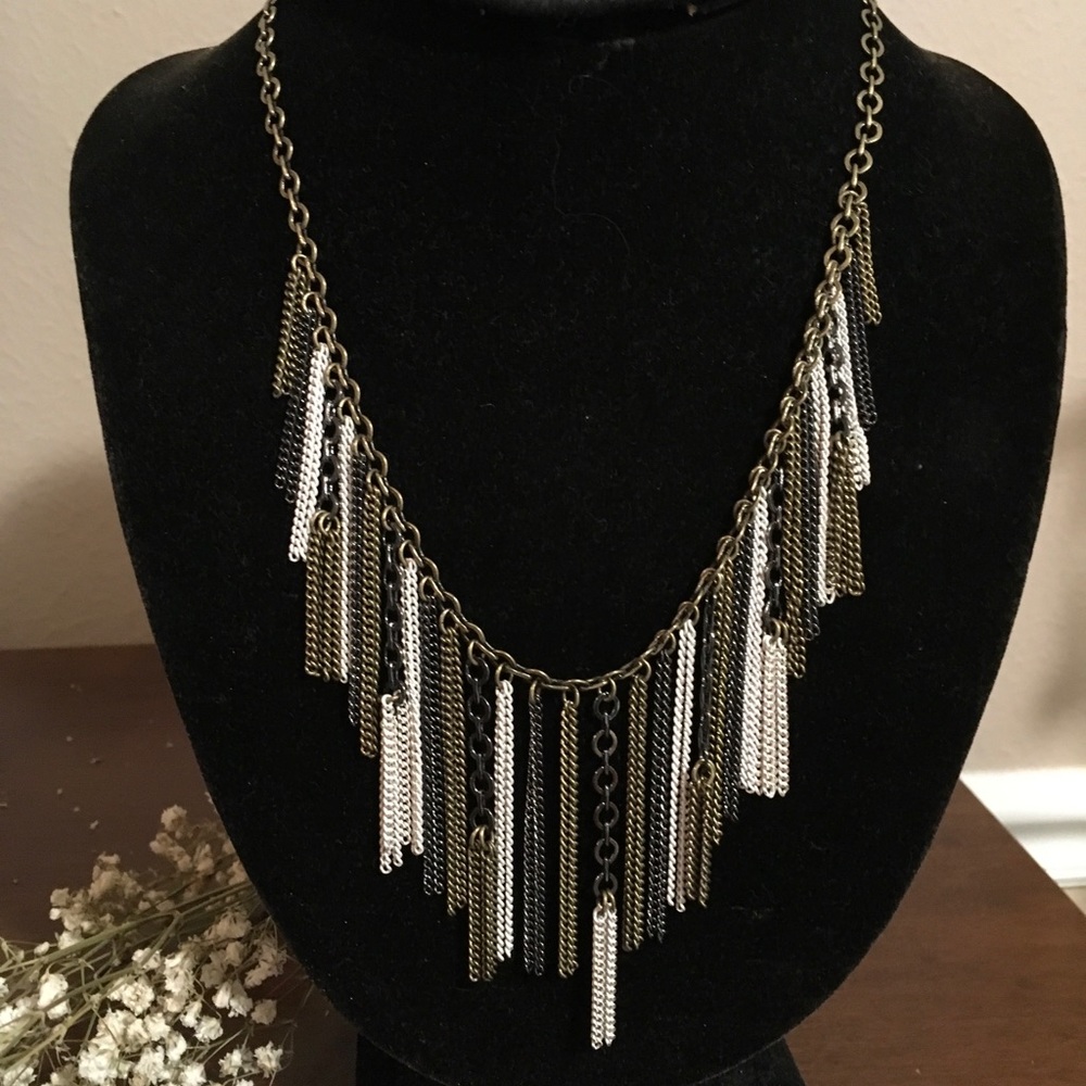 Silpada Brass Fringe Necklace KRN0083